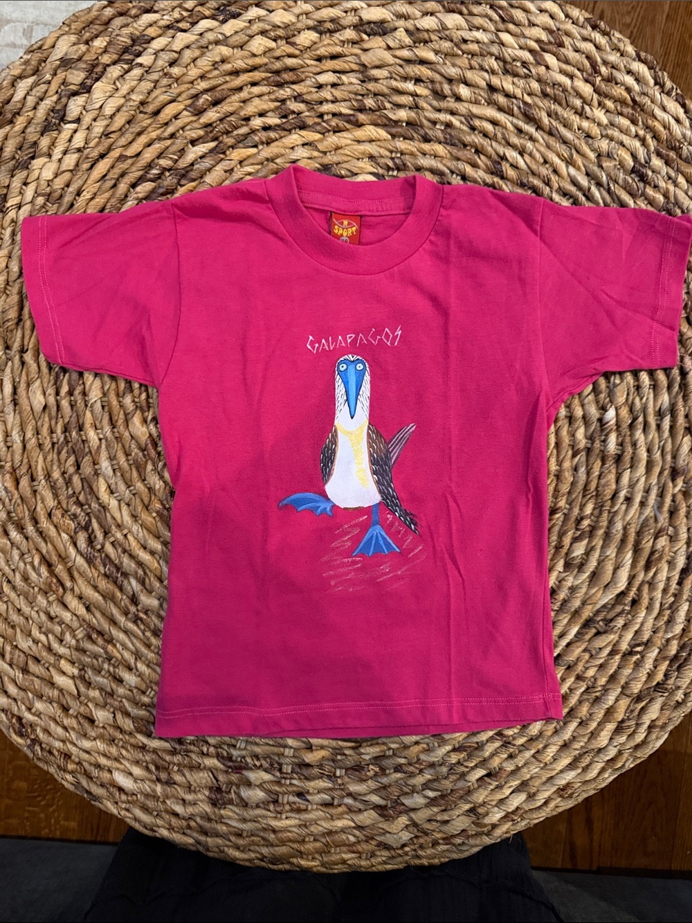 R Sport Galapagos Pink hand painted blue footed boobie  T-Shirt